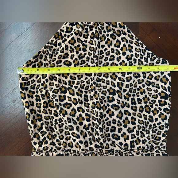 PrettyGarden Leopard Print Halter dress size M 100% viscose - Picture 5 of 8